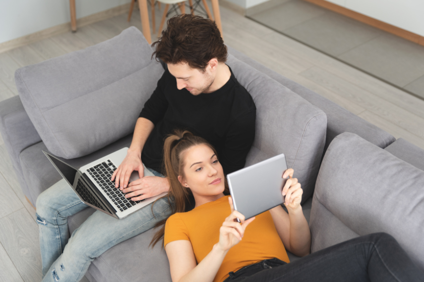 Couple on Devices